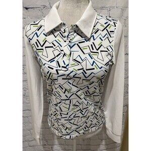 *NEW* PINSPARK Women's Long Sleeve Polo Shirt Moisture Wicking Quick Dry Small